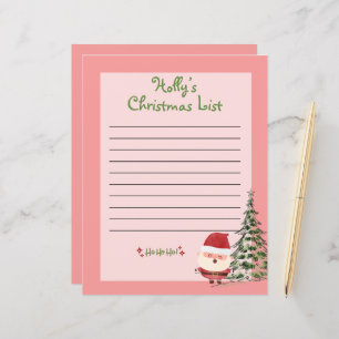 Personalised Christmas List for Santa