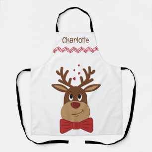 Personalised Christmas Love Reindeer Apron