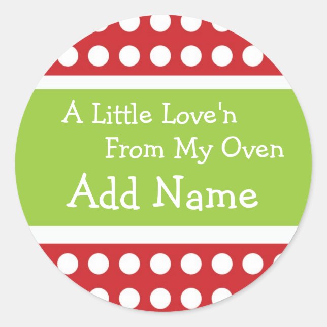 Personalised Christmas Love'n Sticker (Front)