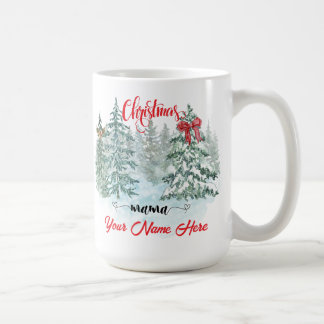 Personalised Christmas Mama Holiday Custom Mother  Coffee Mug