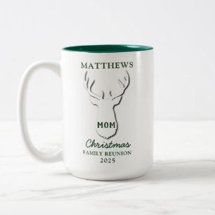Personalised Christmas Matching Family Reunion Mum Two-Tone Coffee Mug