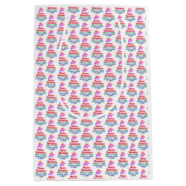 Personalised Christmas Medium Gift Bag (Front)