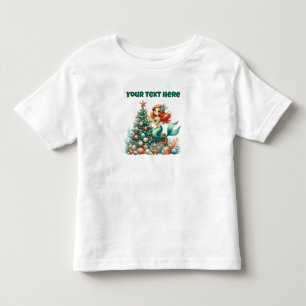 Personalised Christmas Mermaid Toddlers T-Shirt