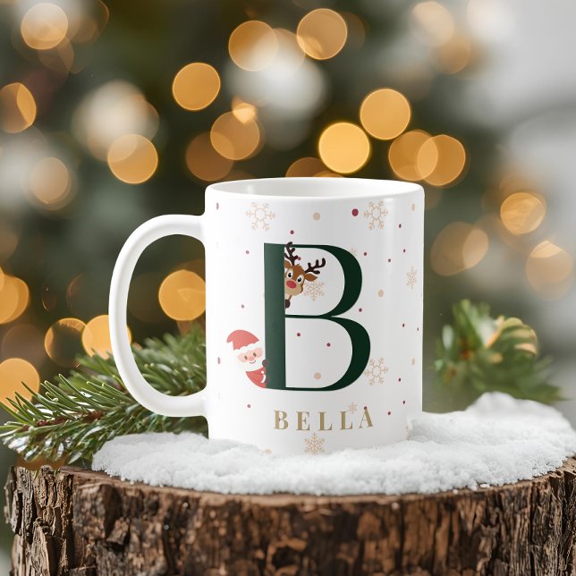 Personalised Christmas Monogram B Mug (Creator Uploaded)