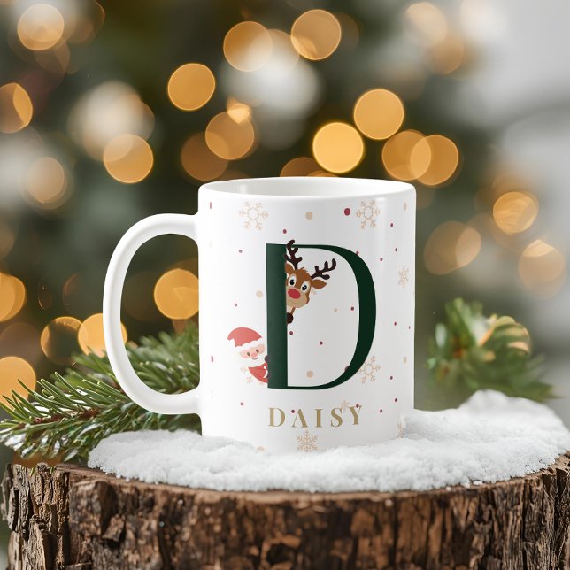 Personalised Christmas Monogram D Mug (Creator Uploaded)