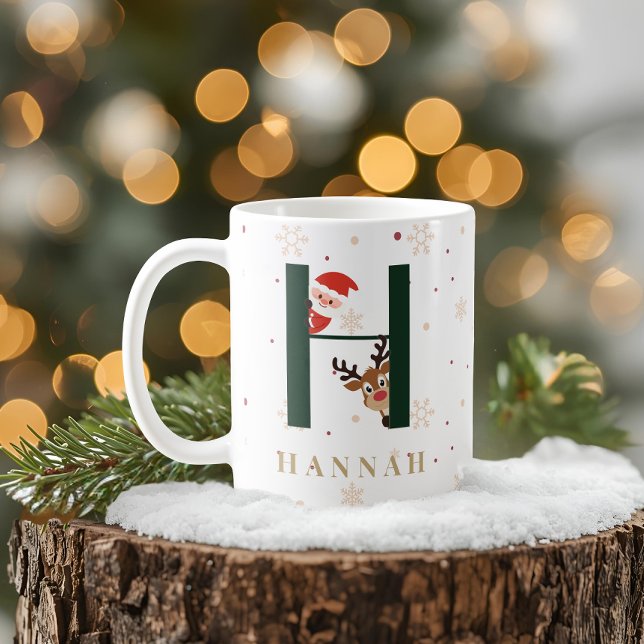 Personalised Christmas Monogram H Mug (Creator Uploaded)
