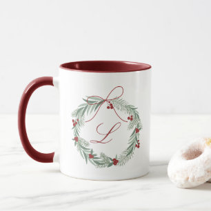 Personalised Christmas Monogram Mug