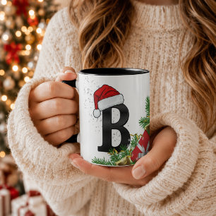 Personalised Christmas Monogram Mug
