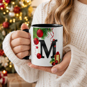Personalised Christmas Monogram Mug