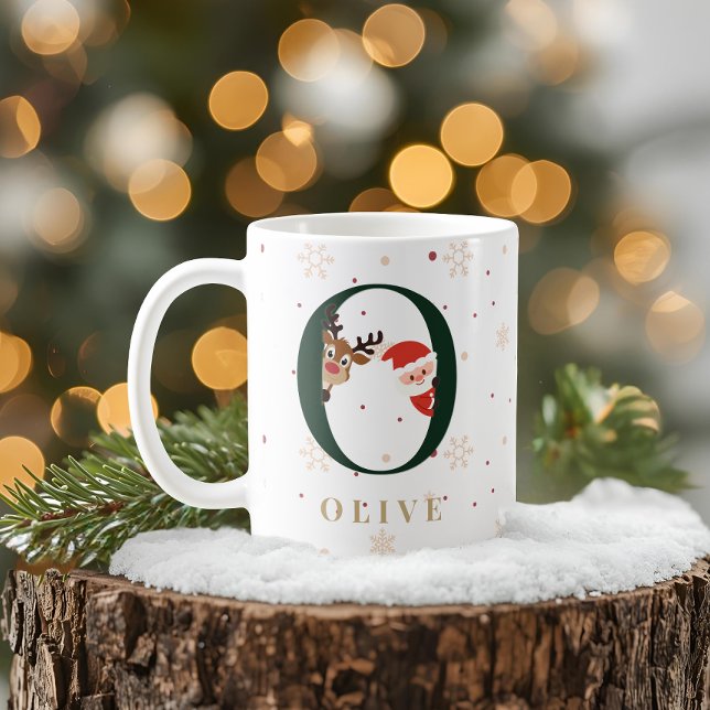 Personalised Christmas Monogram O Mug (Creator Uploaded)