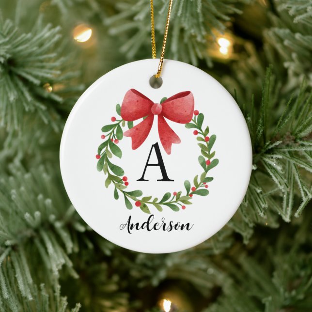 Personalised Christmas Monogram Ornament (Tree)