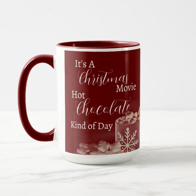 Personalised Christmas movie watching  Mug (Left)