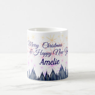 Personalised Christmas Mug Snowflakes