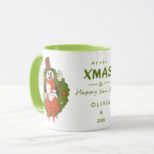 Personalised Christmas Mug with Snowman Holiday