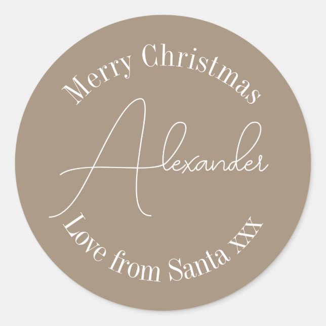 Personalised Christmas Name Gift Tag (Front)