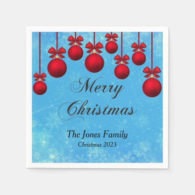 Personalised Christmas Napkins (Front)