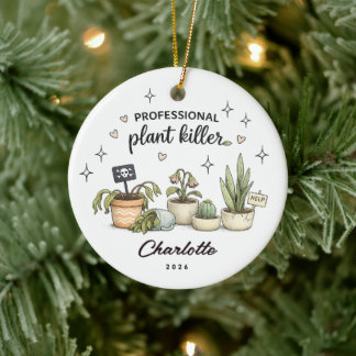 Personalised Christmas New HomeProfessional Plant  Ceramic Tree Decoration
