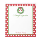 Personalised Christmas Notepad | Holiday Wreath