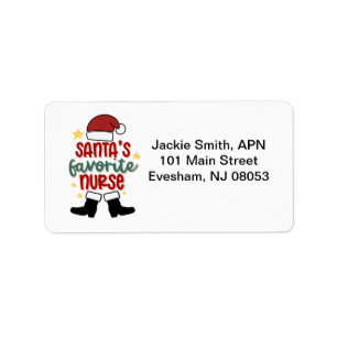 Personalised Christmas Nurse Address Labels