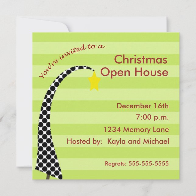 Personalised Christmas Open House Invitation (Front)