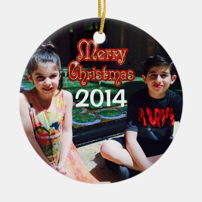 Personalised Christmas Ornament 2014 (Front)