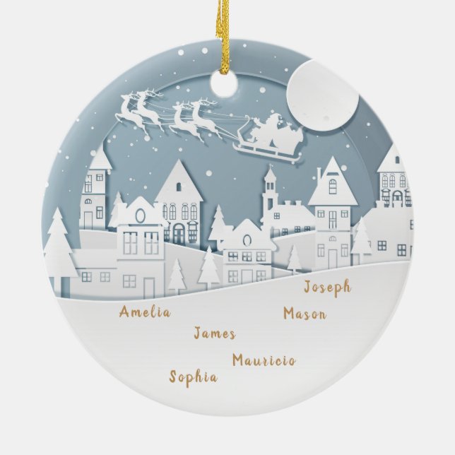 Personalised Christmas Ornament – Family Keepsake (Back)