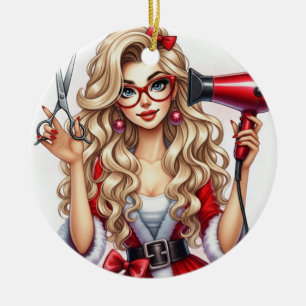 Personalised Christmas Ornament for Hairdresser