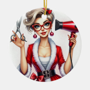 Personalised Christmas Ornament for Hairdresser