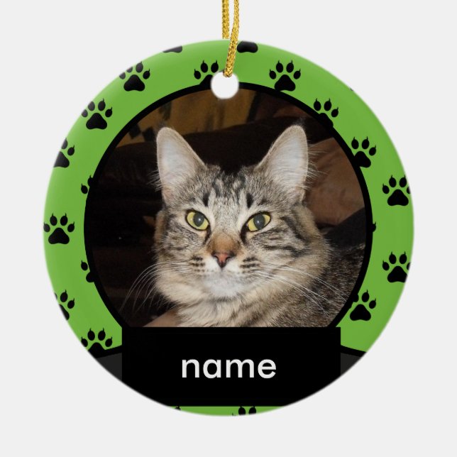Personalised Christmas Ornament for your Cat (Front)