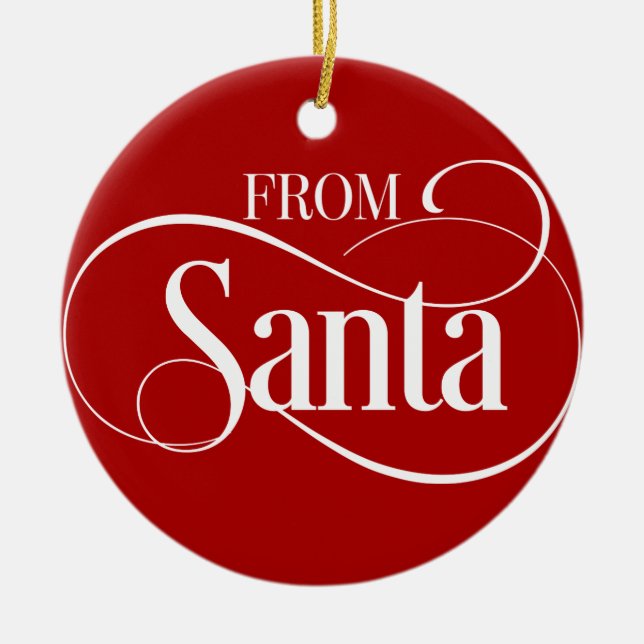 Personalised Christmas Ornament From Santa Claus (Front)