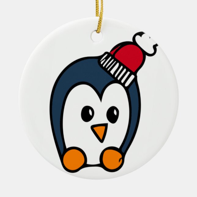 Personalised Christmas Ornament - Penguin (Front)