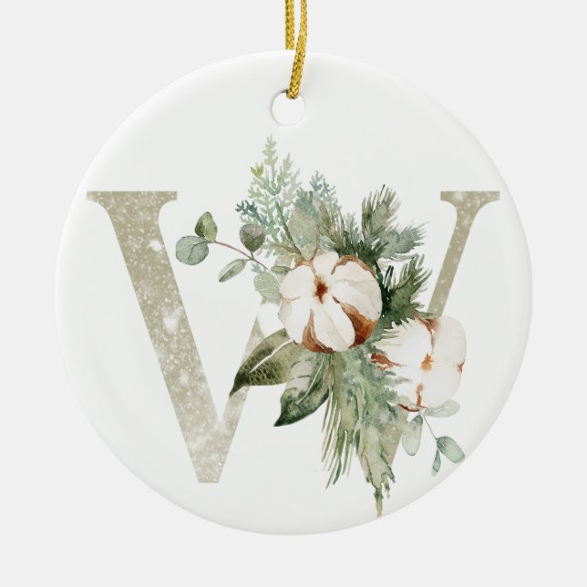 Personalised Christmas ornament with your initials (Front)