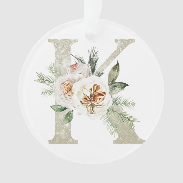 Personalised Christmas ornament with your initials (Front)