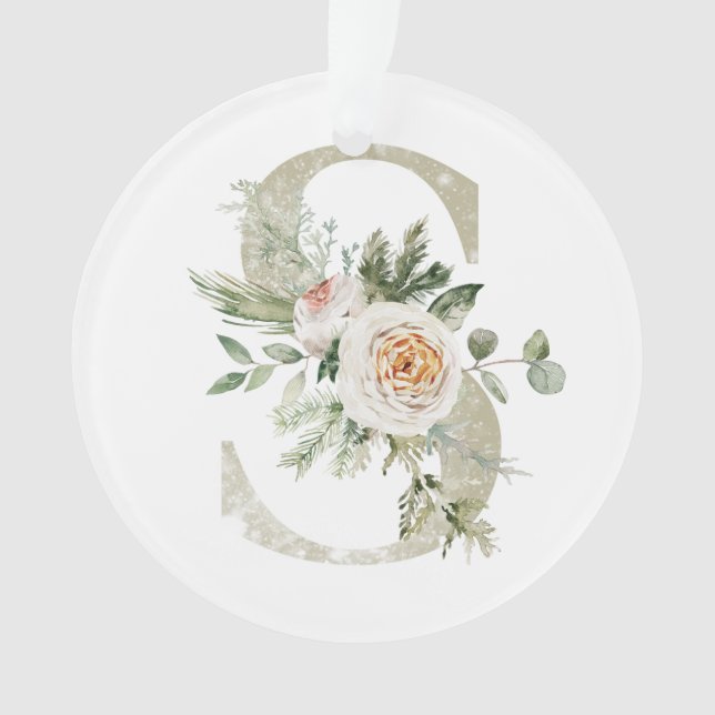 Personalised Christmas ornament with your initials (Front)