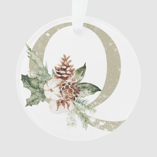 Personalised Christmas ornament with your initials (Front)