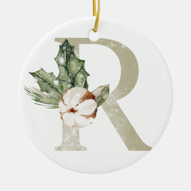 Personalised Christmas ornament with your initials (Front)