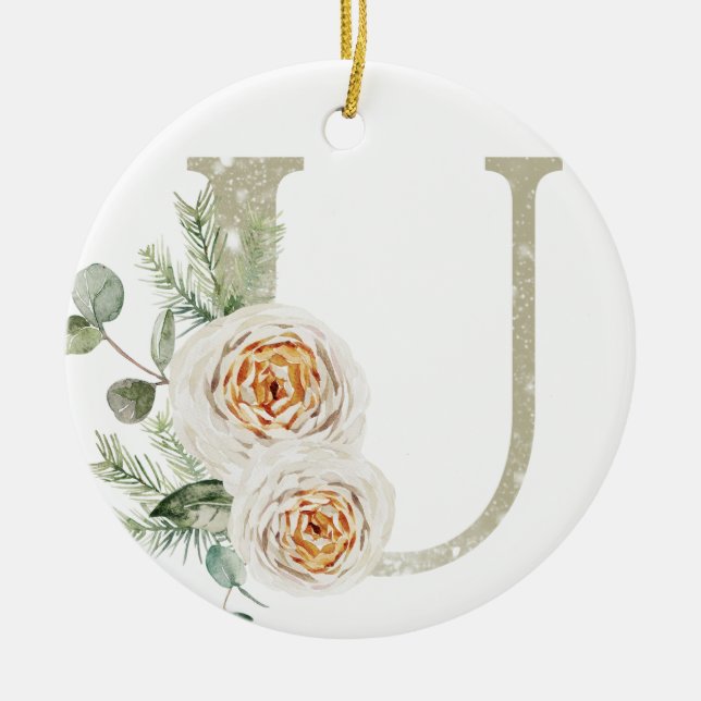 Personalised Christmas ornament with your initials (Front)