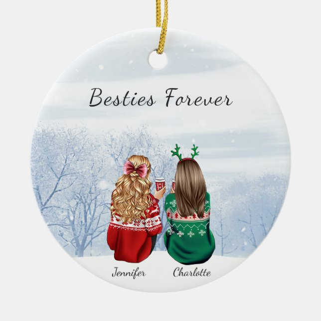 Personalised Christmas Ornaments for Friends (Front)