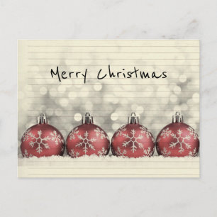 Personalised Christmas Ornaments Notebook Postcard