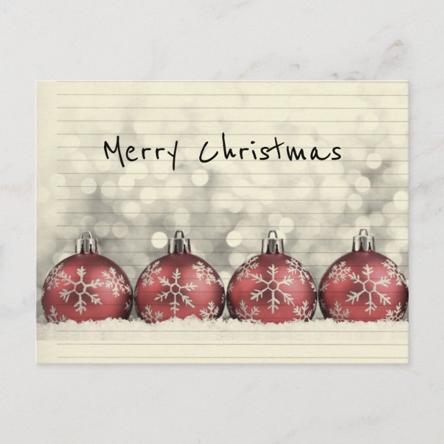 Personalised Christmas Ornaments Notebook Postcard (Front)