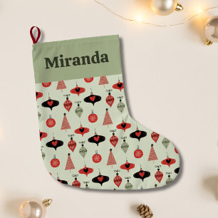 Personalised Christmas Ornaments Pattern Large Christmas Stocking