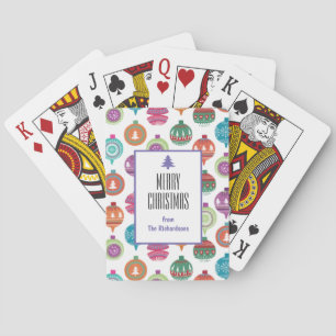 Personalised Christmas Ornaments Playing Cards