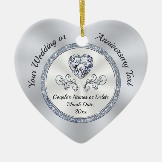 Personalised, Christmas Ornaments Wedding Favours (Front)