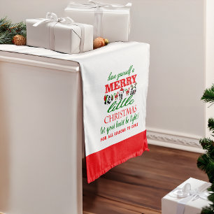 Personalised Christmas Pandas Medium Table Runner