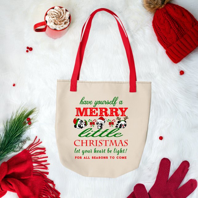 Personalised Christmas Pandas Tote Bag (Creator Uploaded)