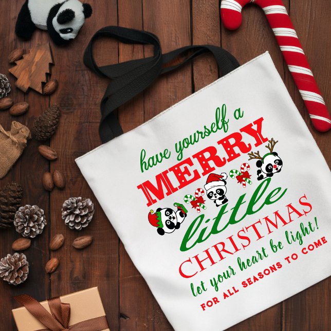 Personalised Christmas Pandas Tote Bag (Creator Uploaded)