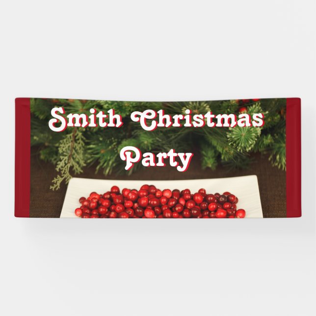 Personalised Christmas Party Banner (Horizontal)