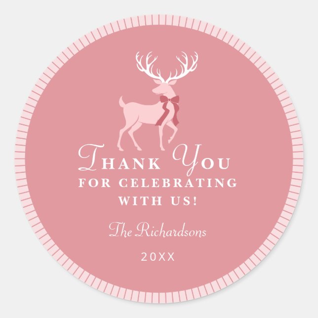 Personalised Christmas Party Favour Sticker (Front)