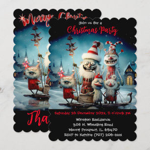 Personalised  Christmas party funny Invitation