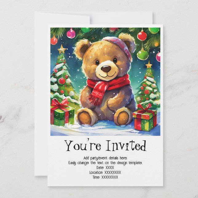 Personalised Christmas Party Invitation (Front)